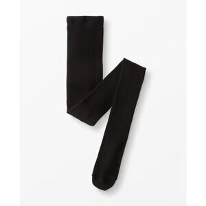 Hanna Andersson Girls Bright Basics Black Ribbed Footed Tights Size 110 (US 5)